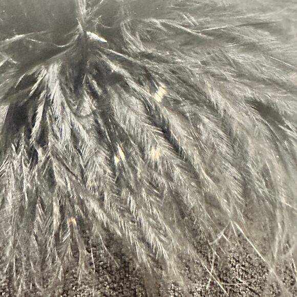 VTG 90s Marian & Maral Black Feather Trim Cropped Evening Cardigan Glam Small - Picture 6 of 8